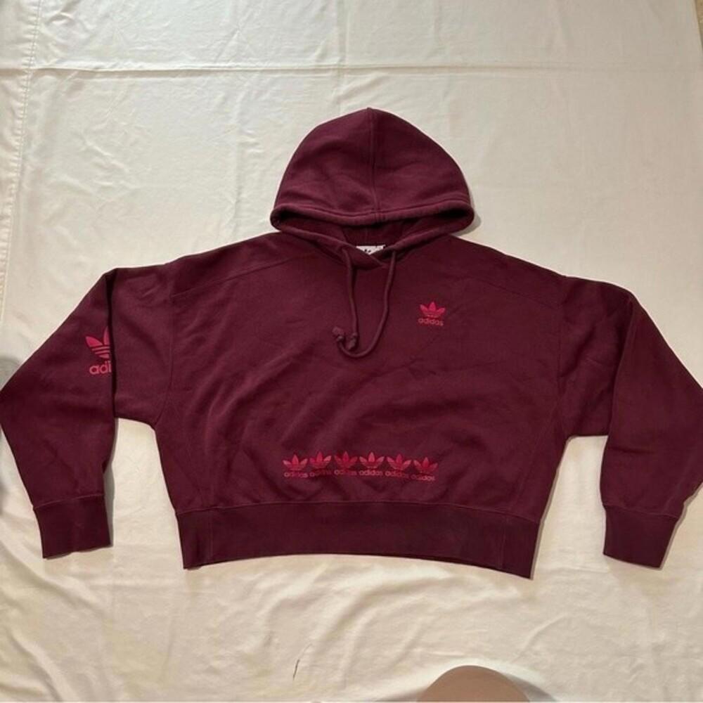 Adidas Trefoil Logo Play Cropped Hoodie